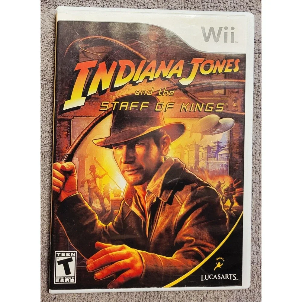 NINTENDO Wii: Indiana Jones and the Staff of Kings, CIB, MANUAL, FAST SHIPPING